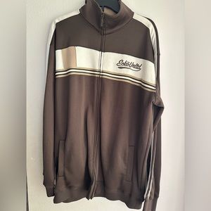 Vintage ecko unlimited zip up brown jacket size XL